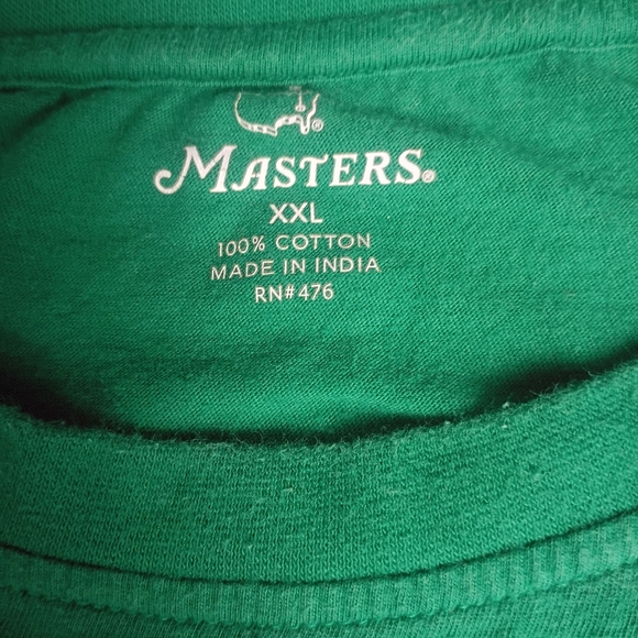 Masters Golf Green Christmas Logo Rare 100% Cotton Shirt Mens XXL - Picture 3 of 6